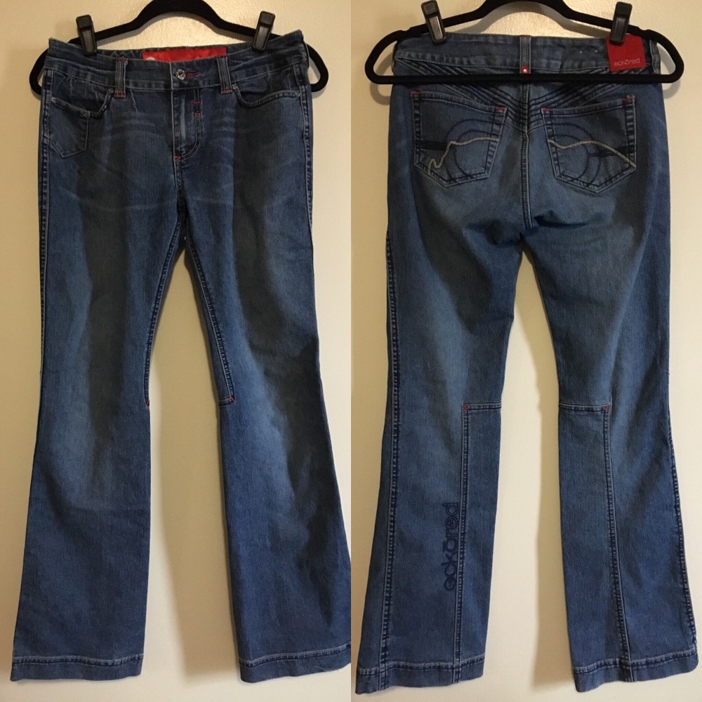 Ecco red jeans size 9 vintage